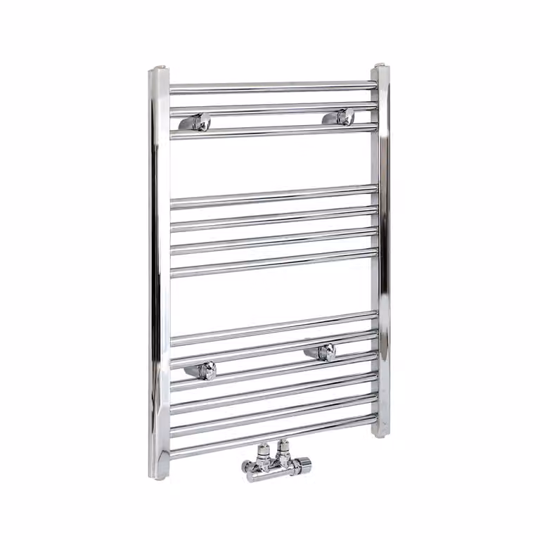 Scaldasalviette di Design Cromato - Termoarredo Bagno con Attacco Centrale - 235W - 803 x 500mm - Neva