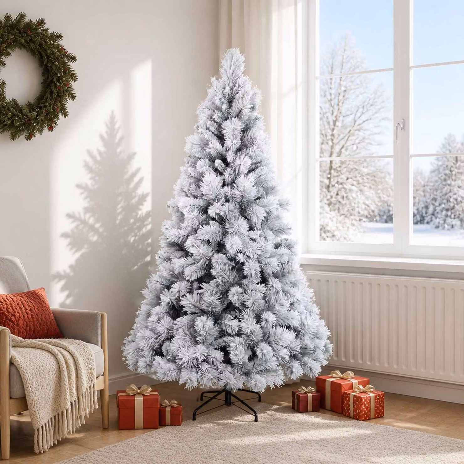 vidaXL Albero di Natale Artificiale con Rami Pieghevoli 180 cm