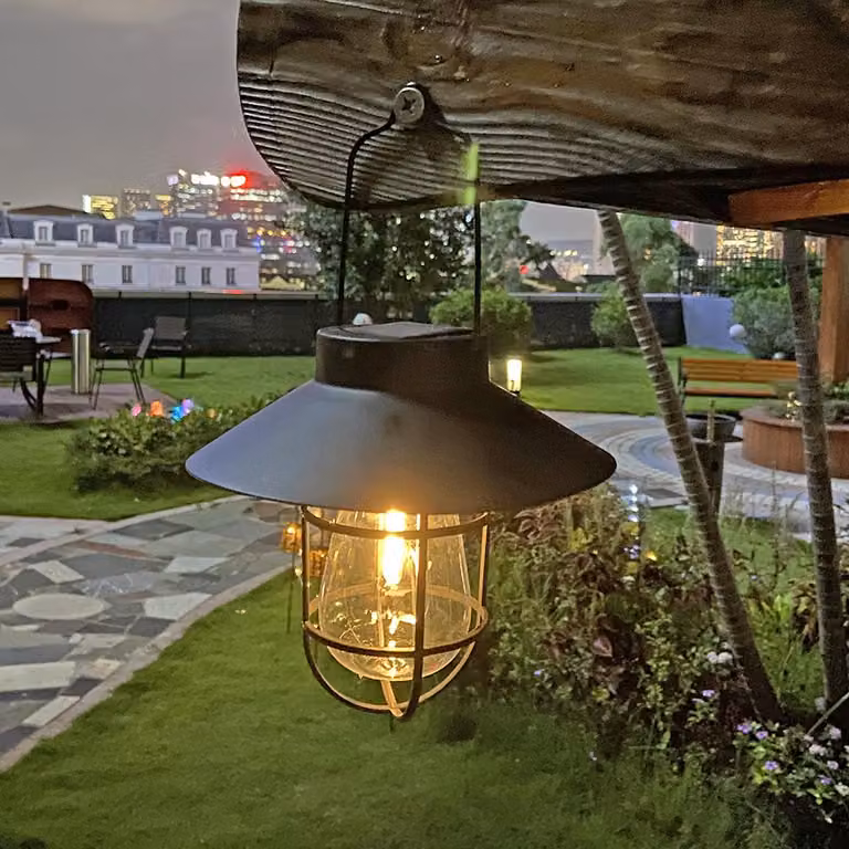 Lampada - Energia solare - A sospensione - Vintage - Lampada a LED