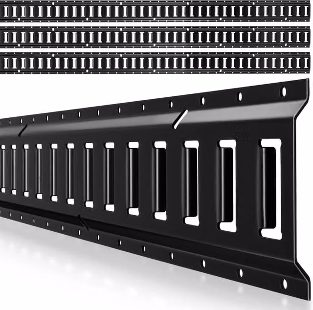 Set 4 Binari di Ancoraggio E-Track in Acciaio 2346 mm JC25-ETR-7.7FT per Fissaggio Carichi fino a 909 kg per Furgoni Rimorchi e Garage