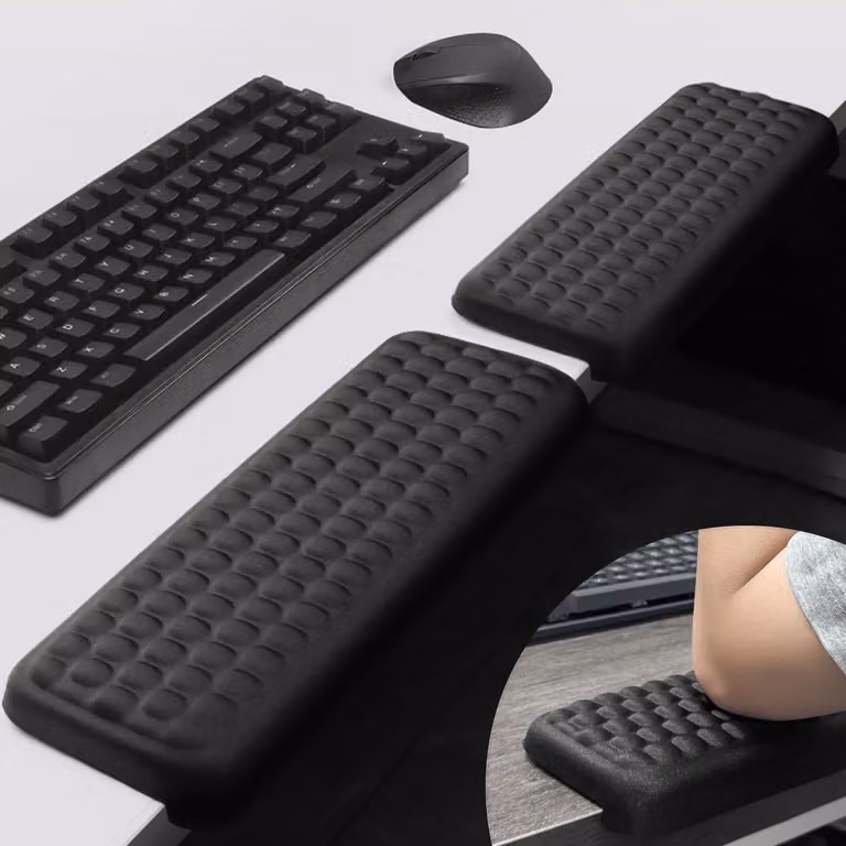 Omgoods - Braccioli ergonomici a forma di L per scrivania, set da 2