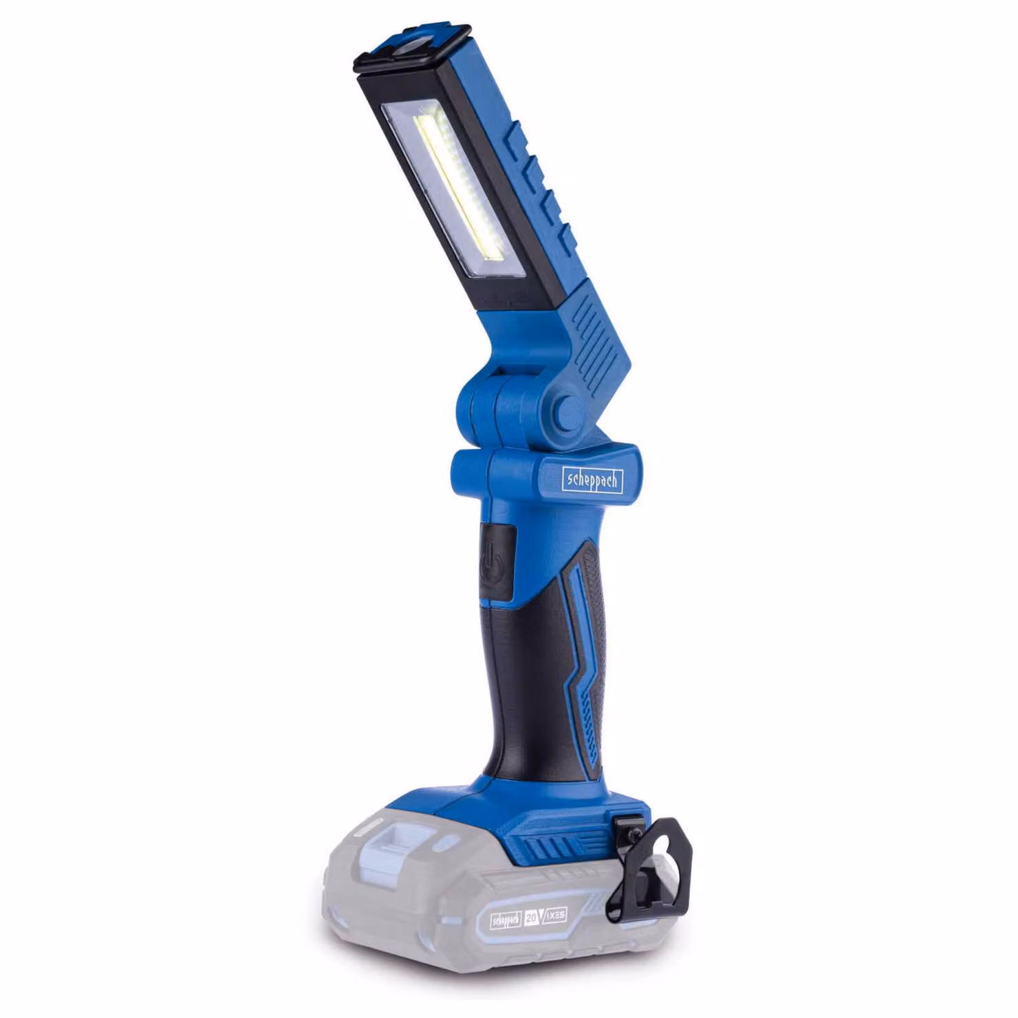 Lampada da lavoro a batteria Scheppach C-WL20-X | 300 lm | girevole a 270° e a 180° | testa della lampada regolabile | fino a 16 ore | 20V IXES