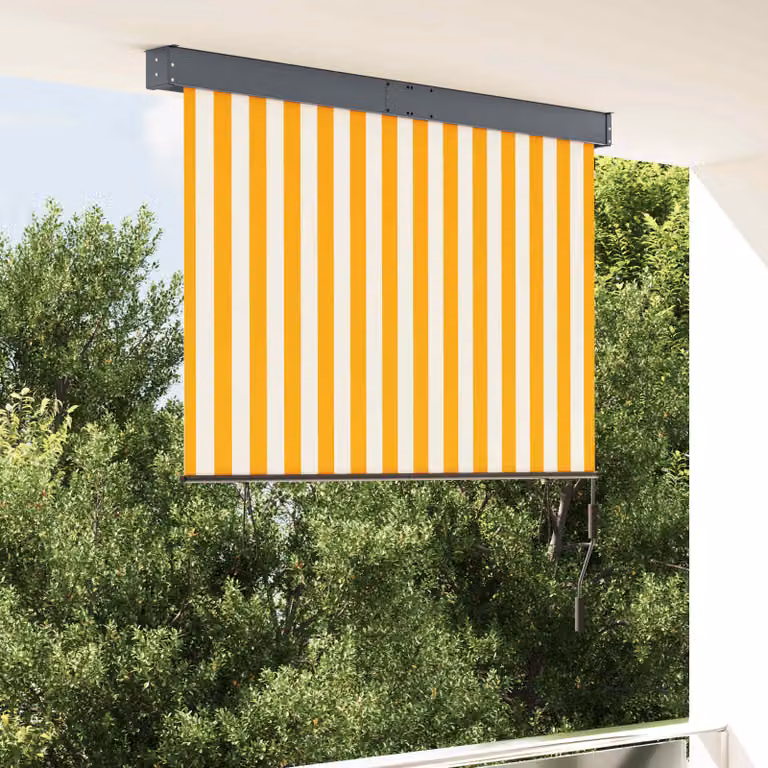 vidaXL Tenda a Rullo per Esterni 140x250 cm Bianco e Arancione