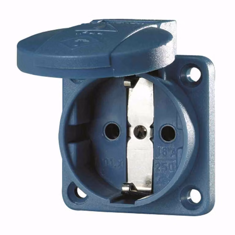 MENNEKES SCHUKO-Anbausteckdose blau 11011 m. Klappdeckel 11011 (11011)