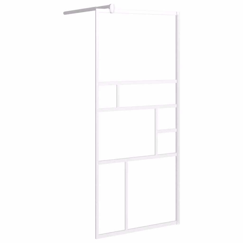 Parete per Doccia Walk in 80x195 cm in Vetro ESG Bianco