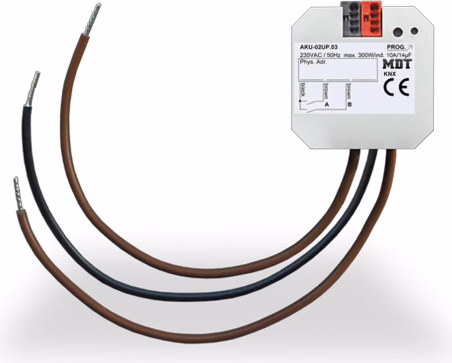 MDT KNX Attuatore interruttore/tapparella 2/1fach 10 A Up, 1 pz.