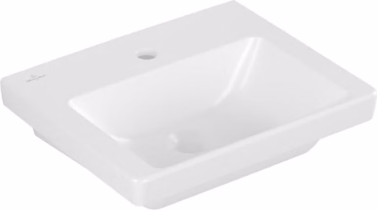 Villeroy & Boch Subway 3.0 lave-mains, 1 trou pour robinet, sans trop-plein, non rectifié, 450x370mm, 4370FLRW, 4370FLRW