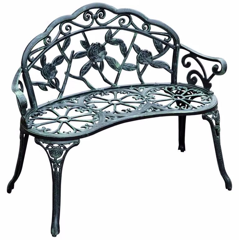 Panca Da Giardino Panchina Da Parco Panca Mobili Da Giardino A 2 Posti In Metallo 100 X 54 X 78 Cm