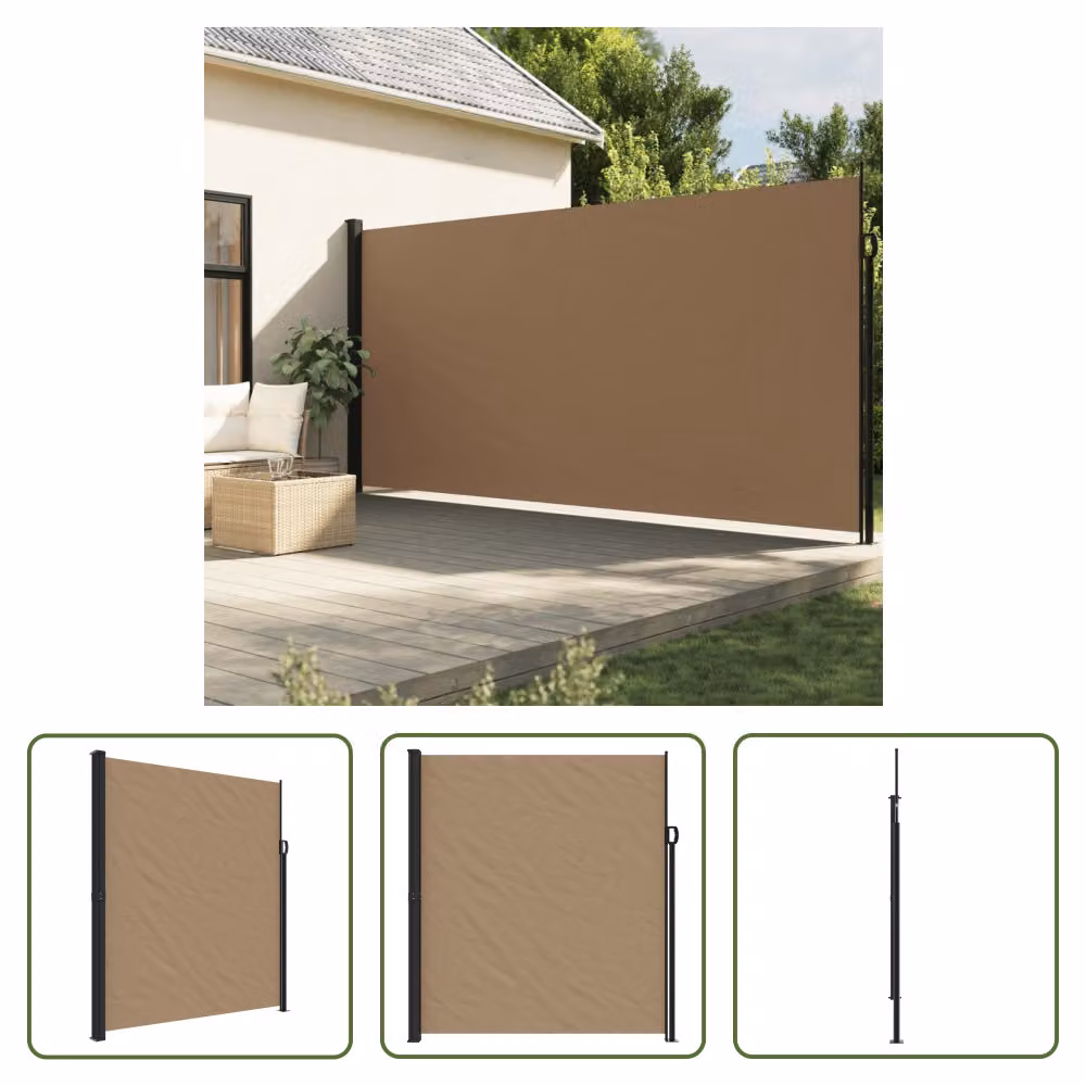 Tenda da sole laterale estensibile The Living Store, color taupe, 220x300 cm
