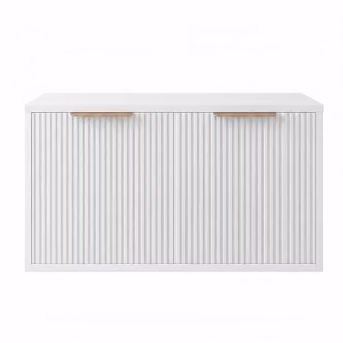 Rea - Armadio per lavabo da bagno nucleo 80 cm - bianco - Mdf - 40x80x47 cm