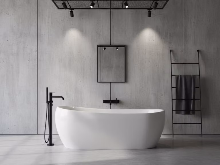 Vasca da bagno freestanding moderna Melania 170 cm bianca — Vasca da bagno senza piedini