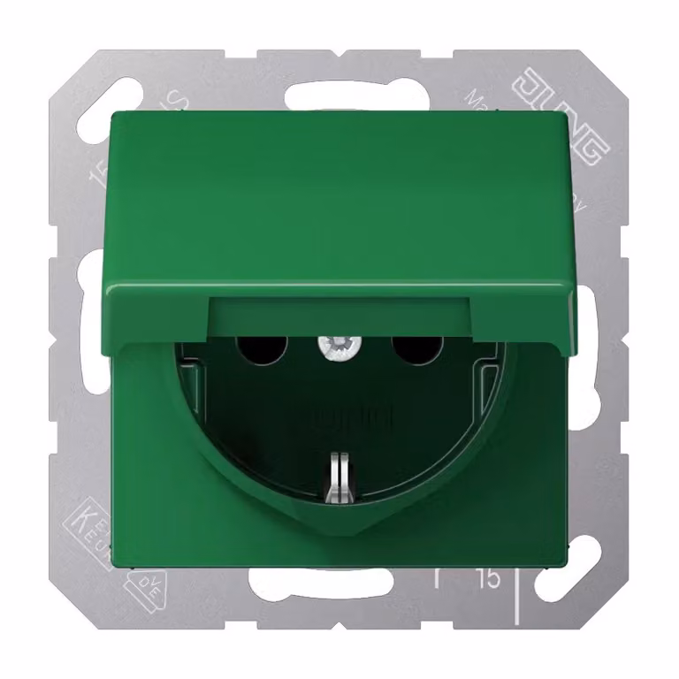 Jung AS1520BFKIKLGN Presa SCHUKO® 16 A 250 V ~ verde (per SV)