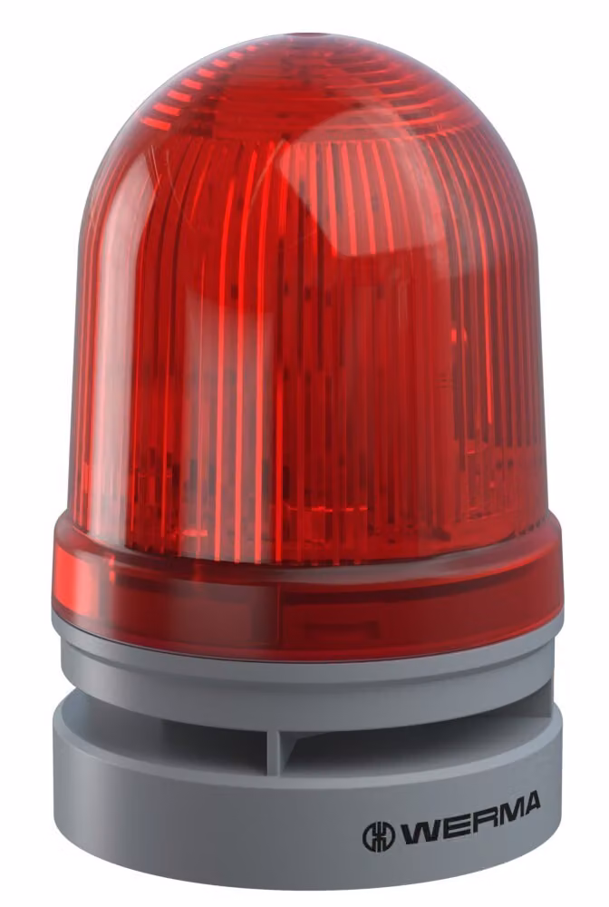 WERMA Signaltechnik Colonna di segnalazione Midi TwinFLASH Combi 115-230 V CA RD