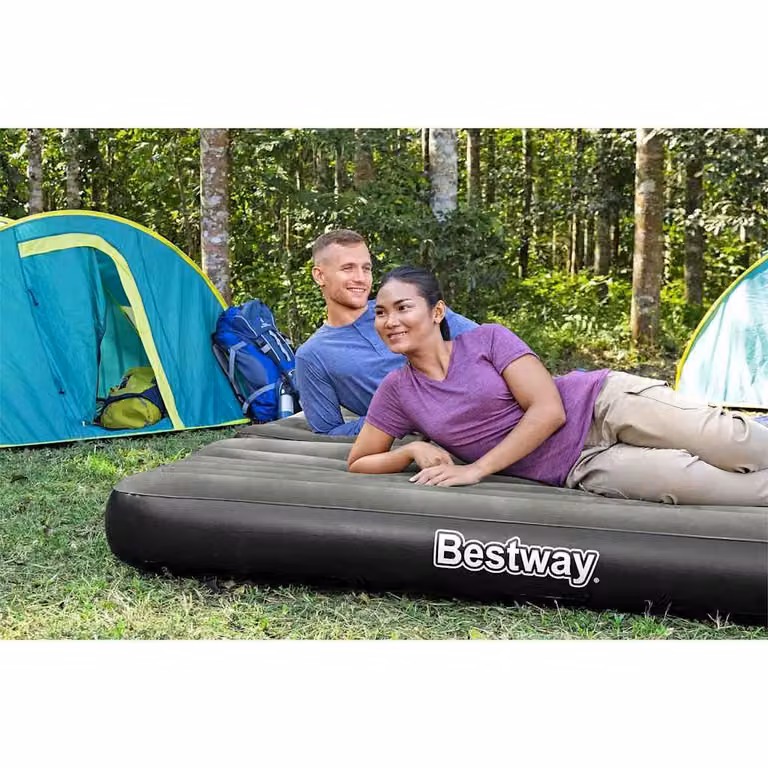 Letto ad aria gonfiabile Bestway 3 in 1 per adulti, nero e grigio, L: 188 cm, P: 99 cm, H: 25 cm