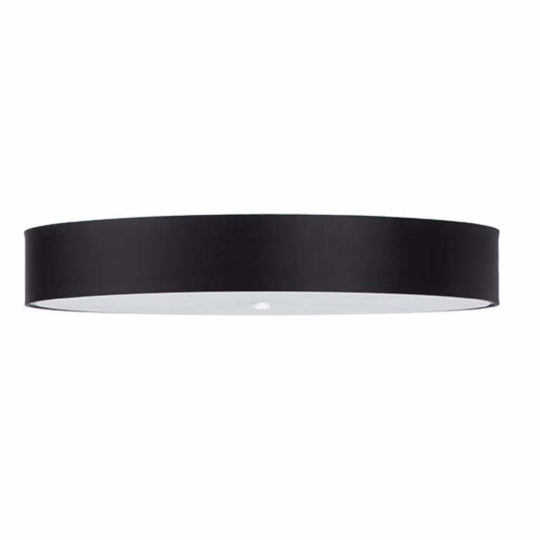 Plafoniera SKALA 90 nero 6xE27 15W tessuto/vetro/acciaio 20x90x90cm Sollux Lighting