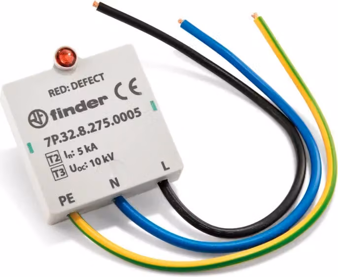 Finder 7P.32.8.275.0005 7P.32.8.275.0005 Scaricatore di sovratensione Protezione da sovratensione per: Quadro di distribuzione 1 pz (