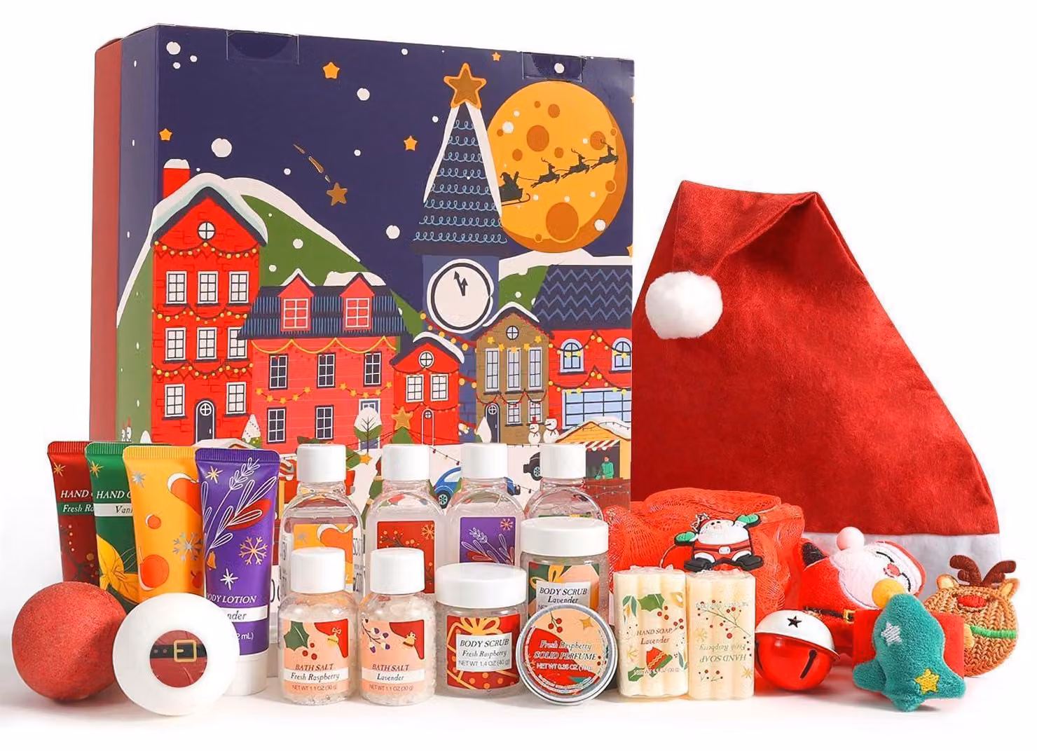 Calendario dell'Avvento BODY & EARTH: 24 prodotti per la cura del corpo, un regalo di Natale perfetto per le donne