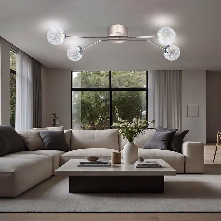 24 Watt LED soffitto lampada nichel alluminio opaco globo luce EGLO 13676