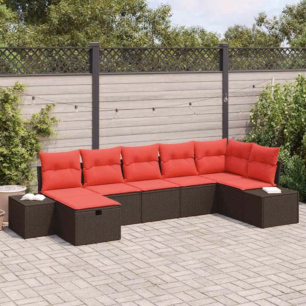 Maison Exclusive - Set di divani da salotto, 4 pezzi, in rattan sintetico