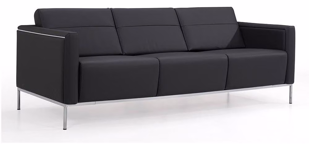 Sofa 3 Sitzer Einsitzer Luxus Polster Sitz Designer Leder Sitz Modern