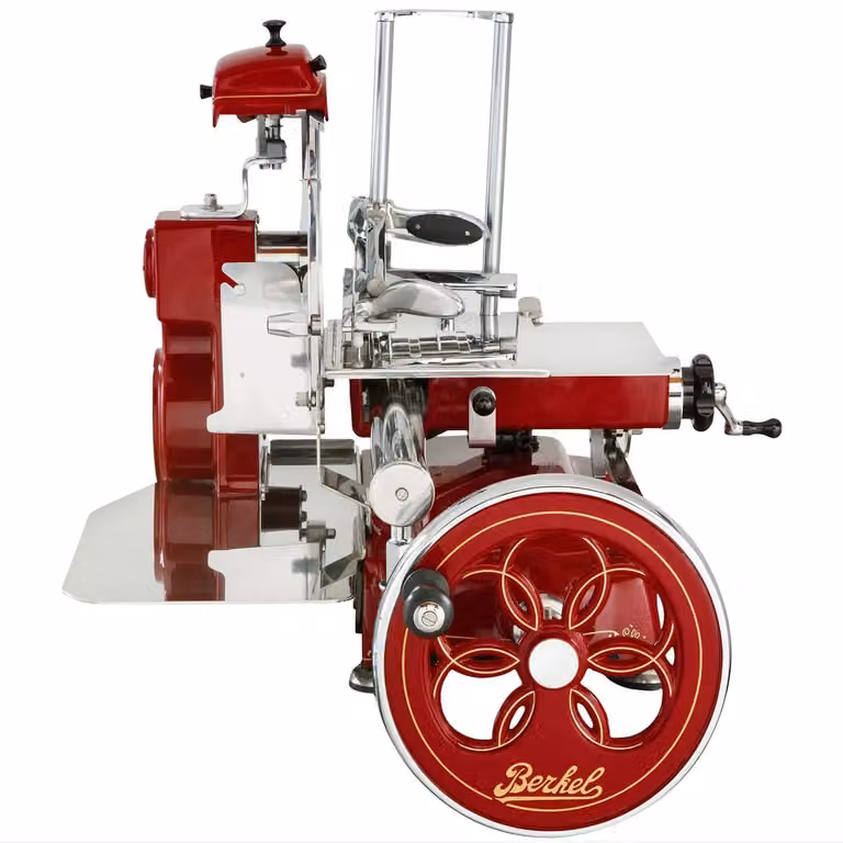 Affettatrice Volano Tribute, Rosso Berkel - Decori Oro, diam. lama 300mm