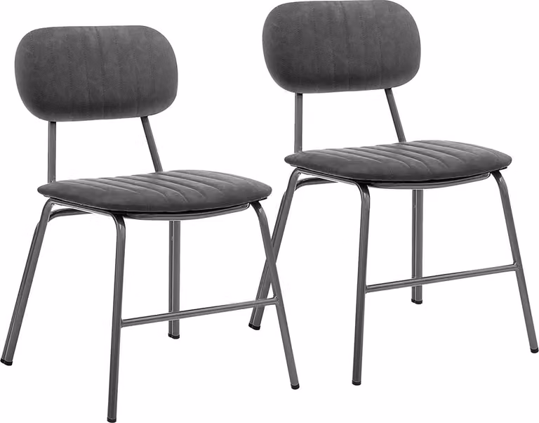 Set di 2 sedie Vivila grigio scuro