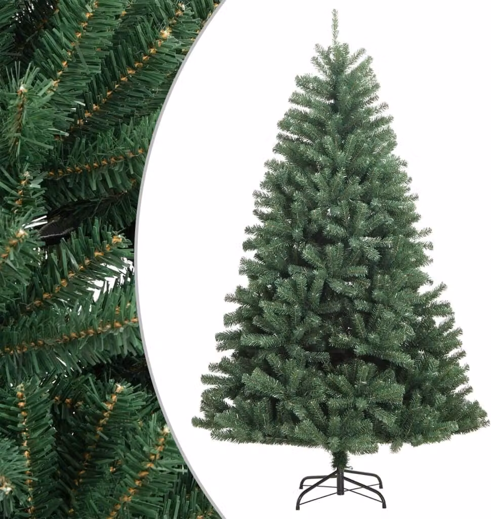 Maison Exclusive - Albero di Natale artificiale pieghevole con supporto, verde, 210 cm