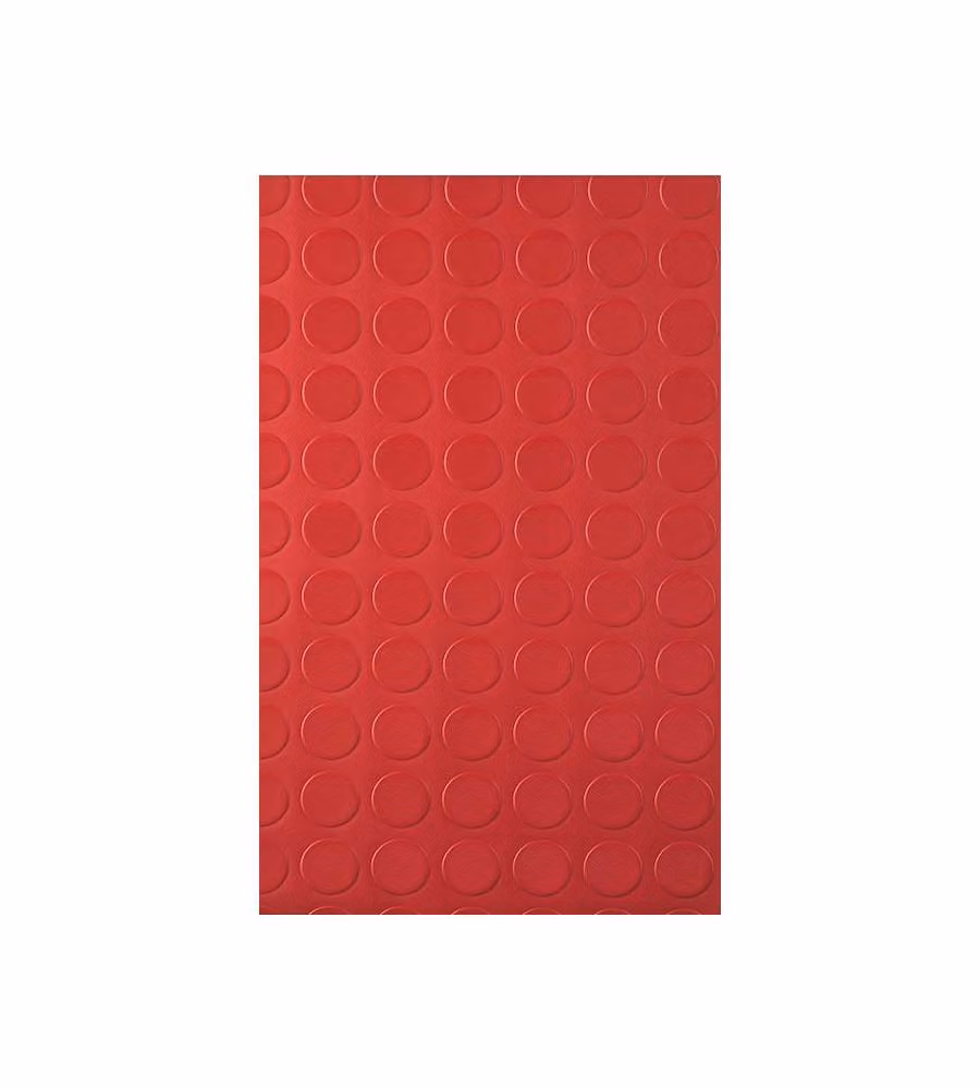 Copripavimento in pvc con rilievo bollo rosso 100cm