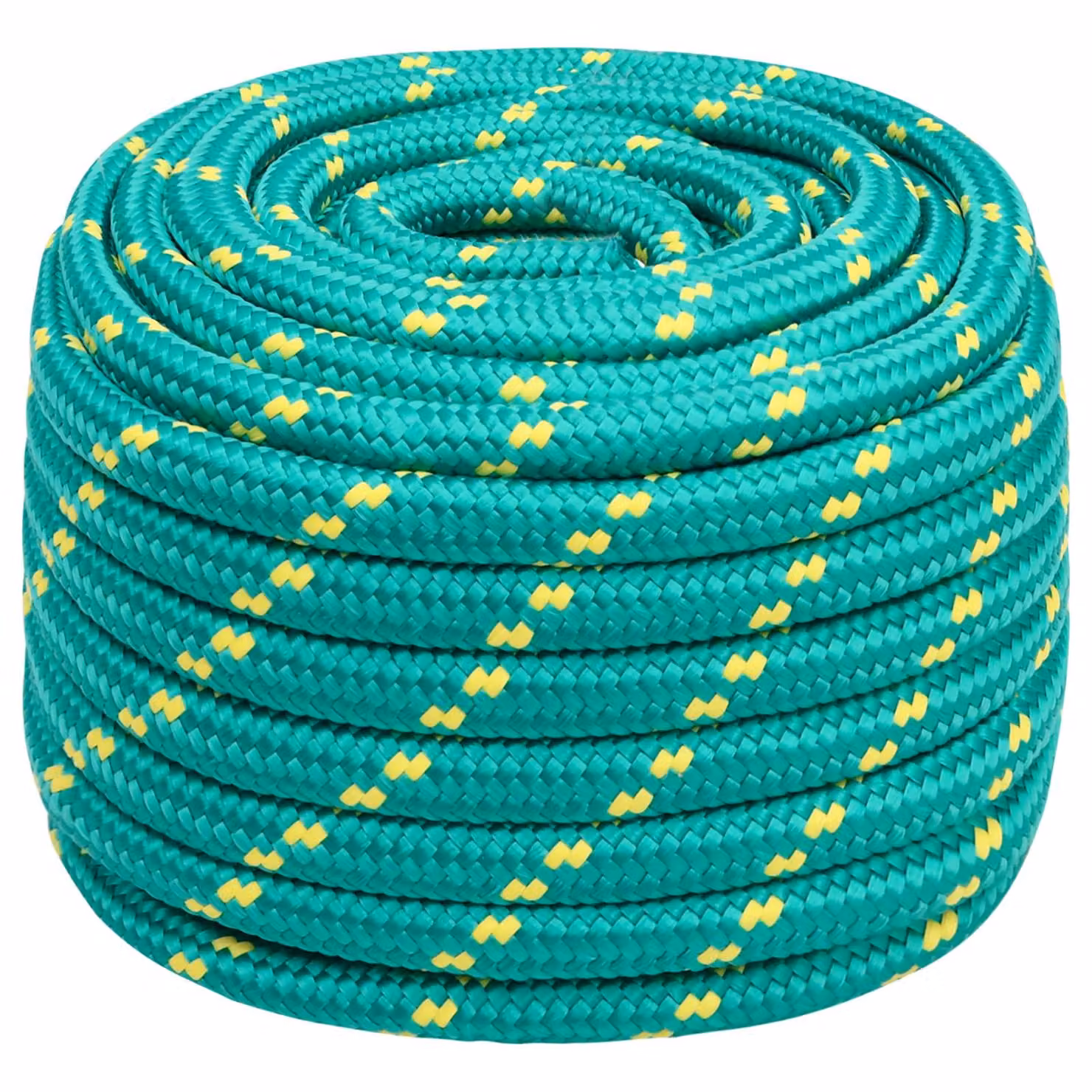 Corda multiuso vidaXL in plastica verde, diametro 20 mm, lunghezza 100 m, carico massimo 2400 kg