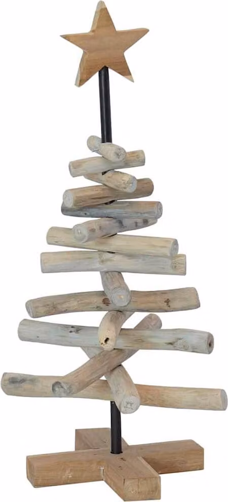 Albero di Natale Marrone 60 cm Legno massello di teak