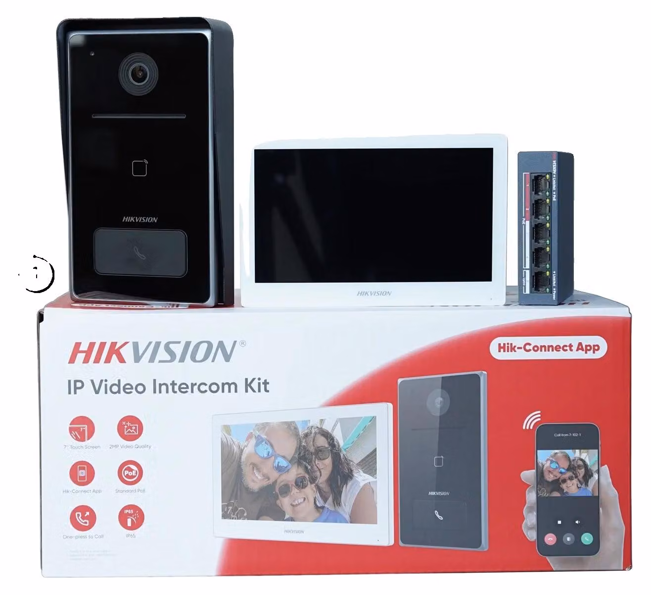 Videocitofono, telecamera HD, sistema interfono, KIT PoE Copertura antipioggia