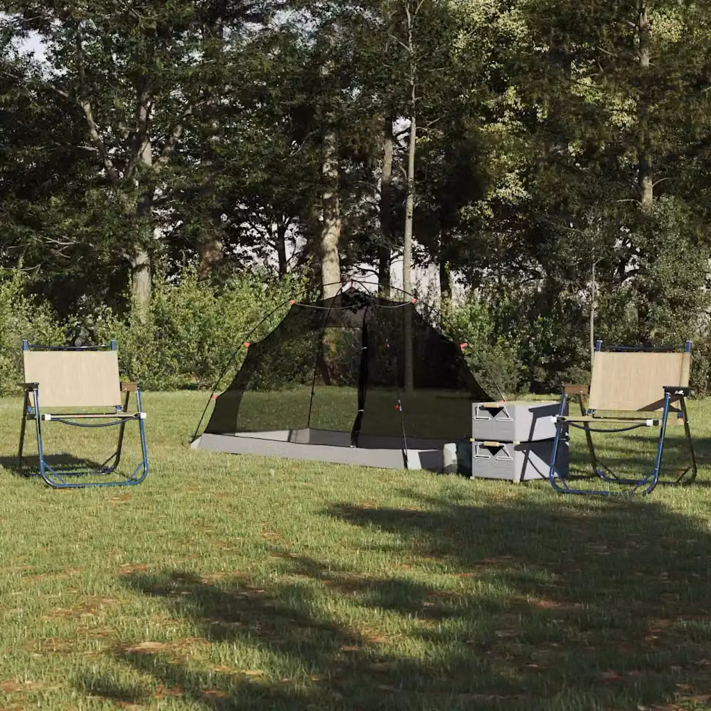 Tenda per una persona vidaXL in poliestere e plastica, Grigio e Nero