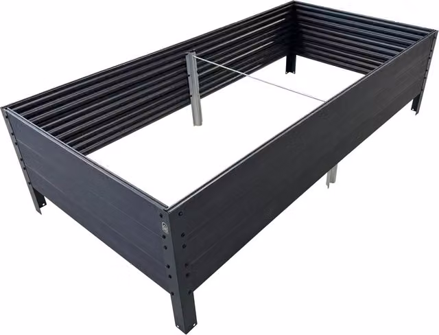 Fioriera rialzata Klasika Garden Woodlook antracite L: 150 cm, P: 75 cm, H: 30 cm – 1
