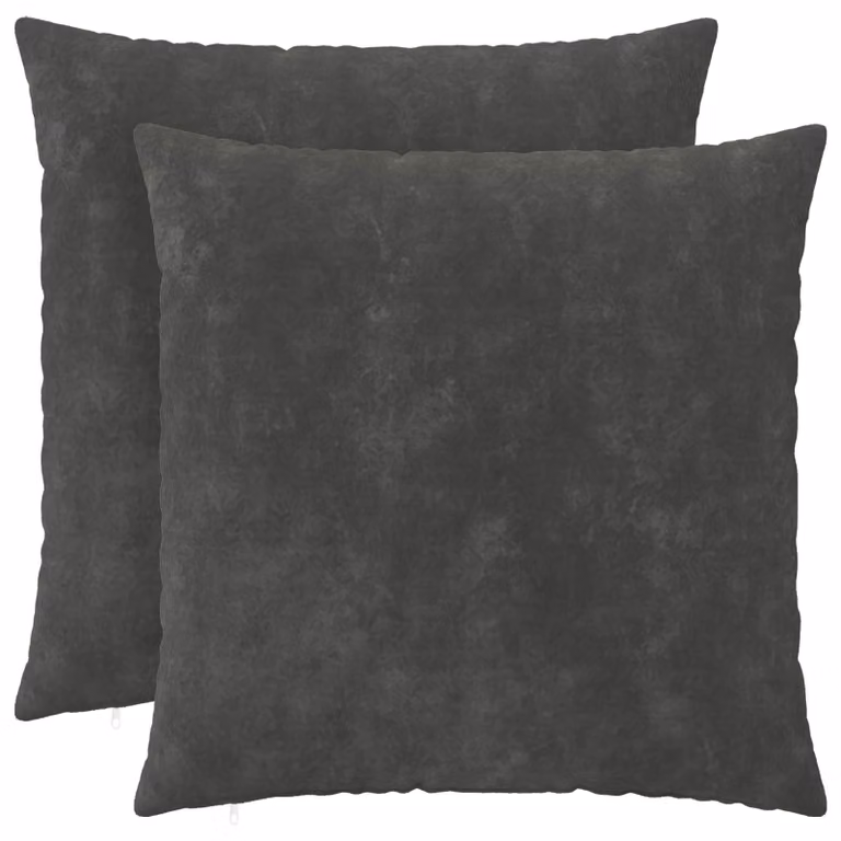 Set di 2 federe vidaXL HEERLEN in microfibra color antracite, L 60 cm x L 60 cm