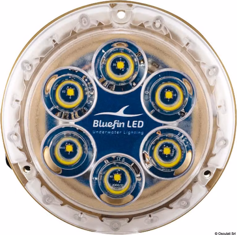 Lampada subacquea PIRANHA P6 NITRO LED blu 24 V Osculati 13.350.23
