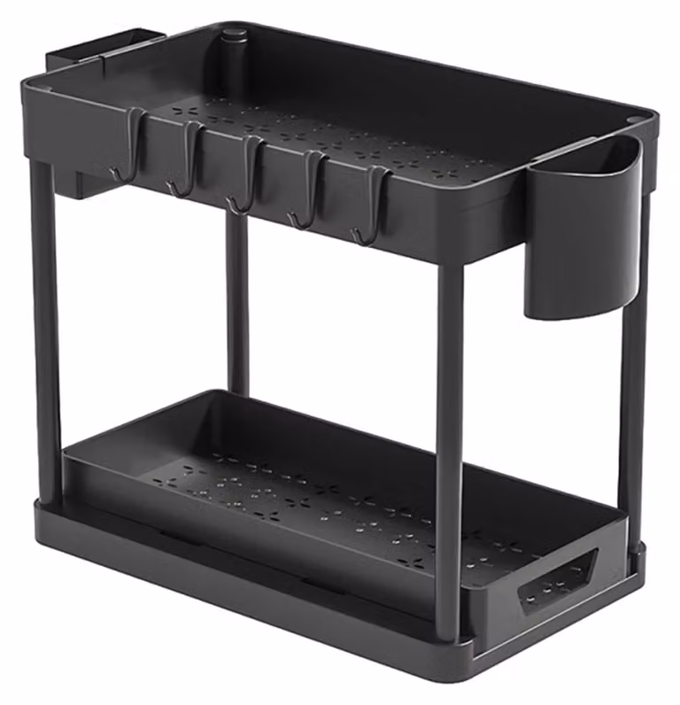 Omgoods - Organizzatore estraibile per mobili da cucina, con 2 ripiani