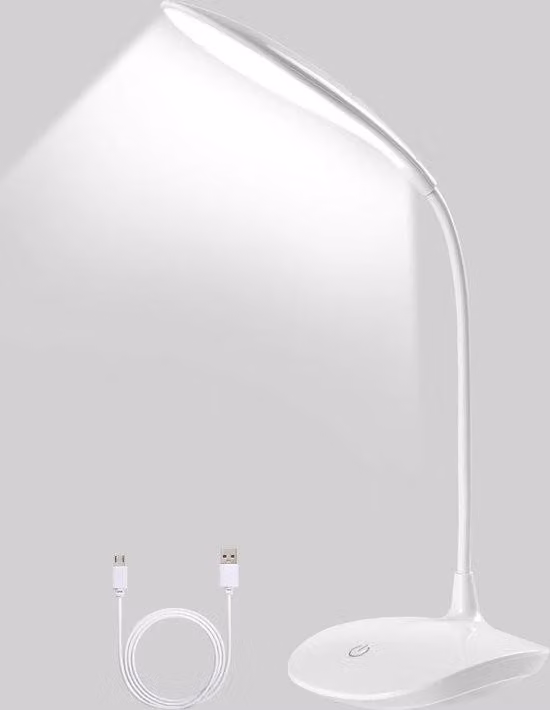 Lampada da scrivania LED dimmerabile luce diurna - Lampada da tavolo flessibile per nail stylist - Salone di bellezza - Dimmerabile - Lampada a luce diurna - Lampada per terapia della luce - Manicure - Salone - Bellezza - Trucco - Lampada per hobby