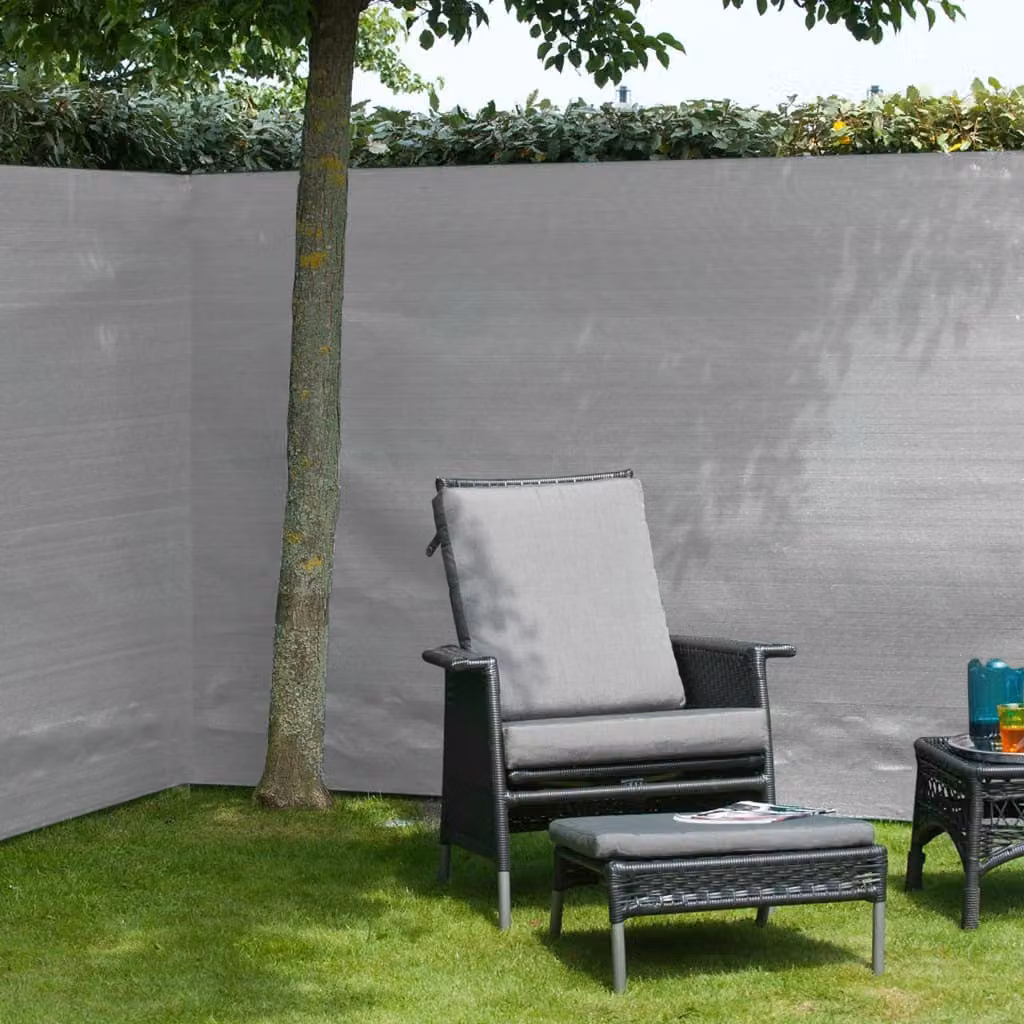 Schermo privacy da giardino PE 1×3 m grigio