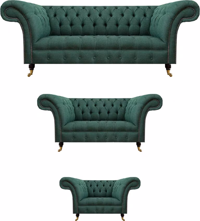 Wohnzimmer Set 3tlg Sofagarnitur Luxus Sofas Polstermöbel Textil