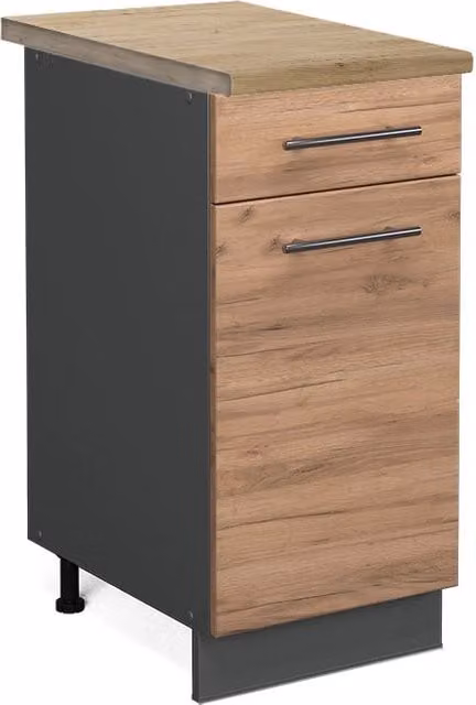 Mobiletto base per cucina Vicco Fame-Line Rovere dorato e Antracite L: 40 cm