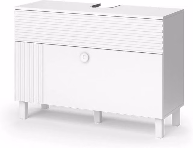 Mobile sottolavabo per bagno Sola Bianco 100.2 x 72.4 cm con 2 cassetti Vicco