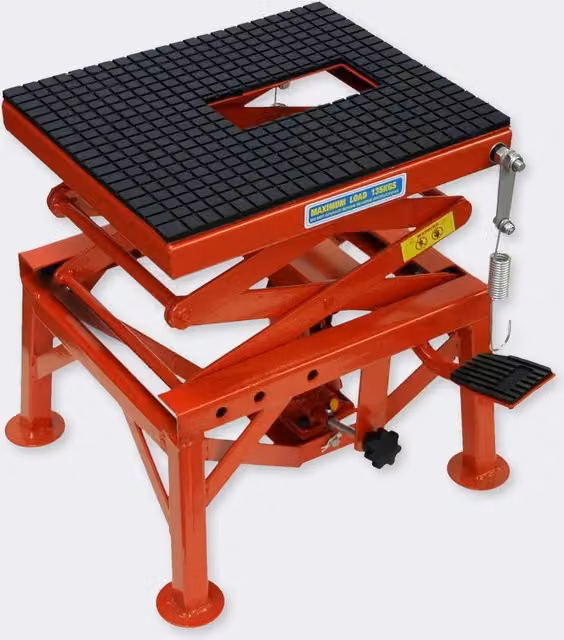 Supporto di montaggio per piattaforma elevatrice per motociclette Helloshop colore rosso, capacità 135 kg