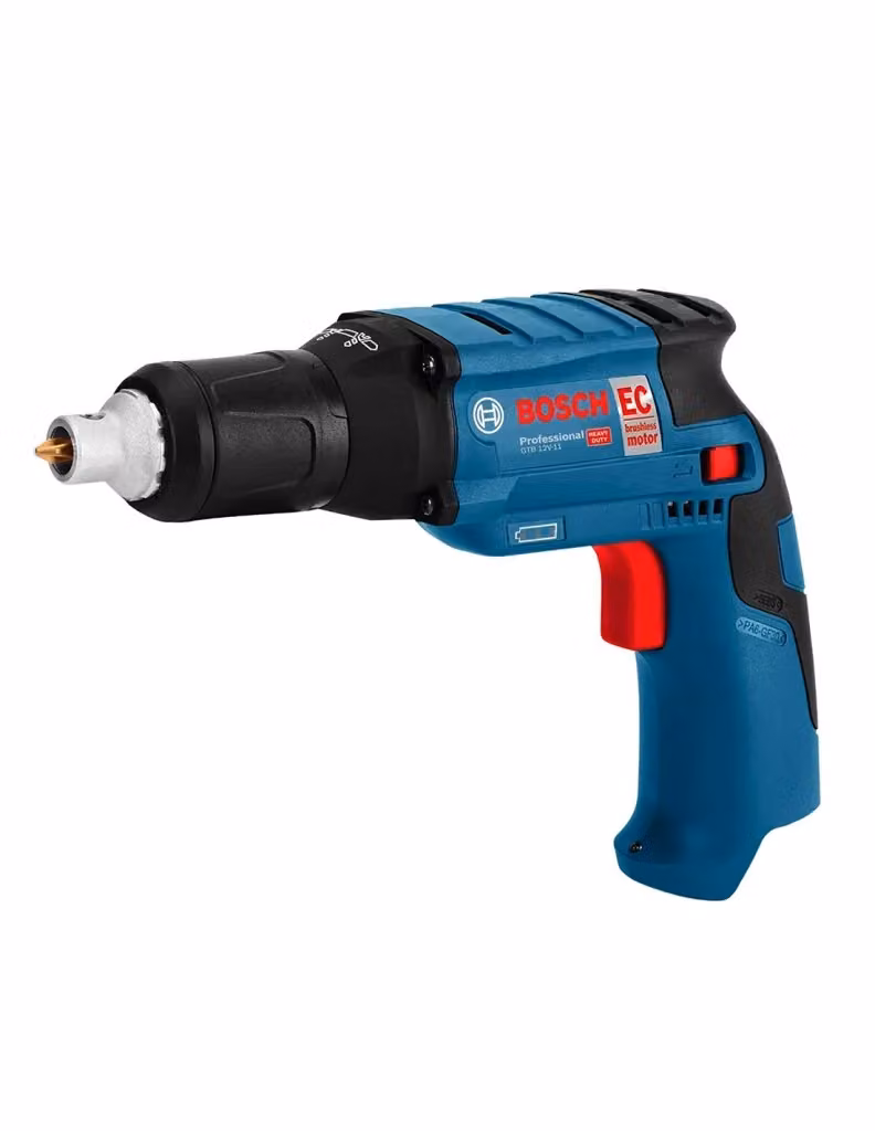 Avvitatore per cartongesso Bosch GTB 12V-11 blu con batteria da 3,0 Ah, caricabatterie GAL12V-40 e L-Boxx 102 – 2