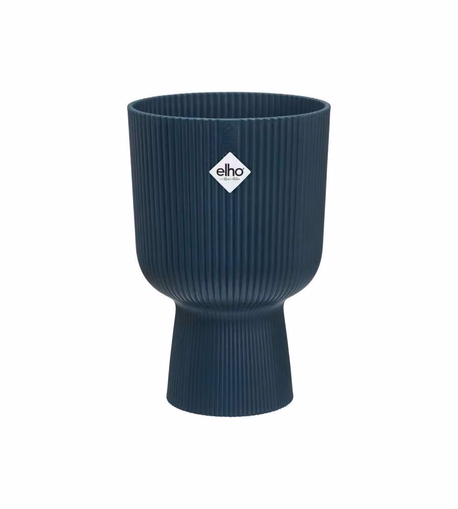 Elho Vaso Vibes Fold Coupe 14 cm Colore Deep Blue - Fioriera Rotonda Interna