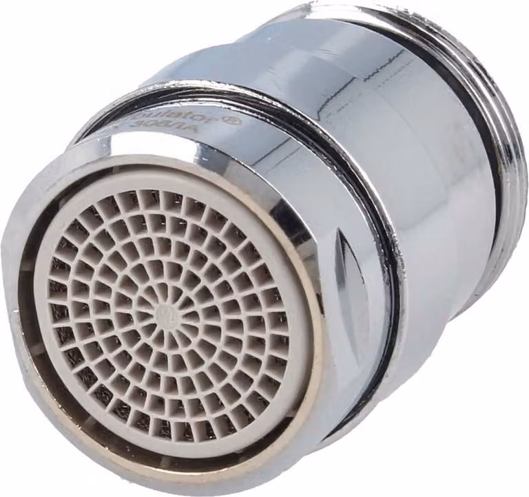 Testa di getto per bidet con giunto sferico e aeratore Tecuro, M 24 x 1 AG - ottone cromato