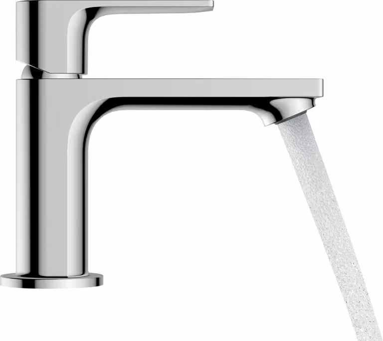 hansgrohe Rebris E Mitigeur monocommandé pour lavabo 80 avec vidage à tirette, saillie : 121mm, chromé, 72550000, 72550000
