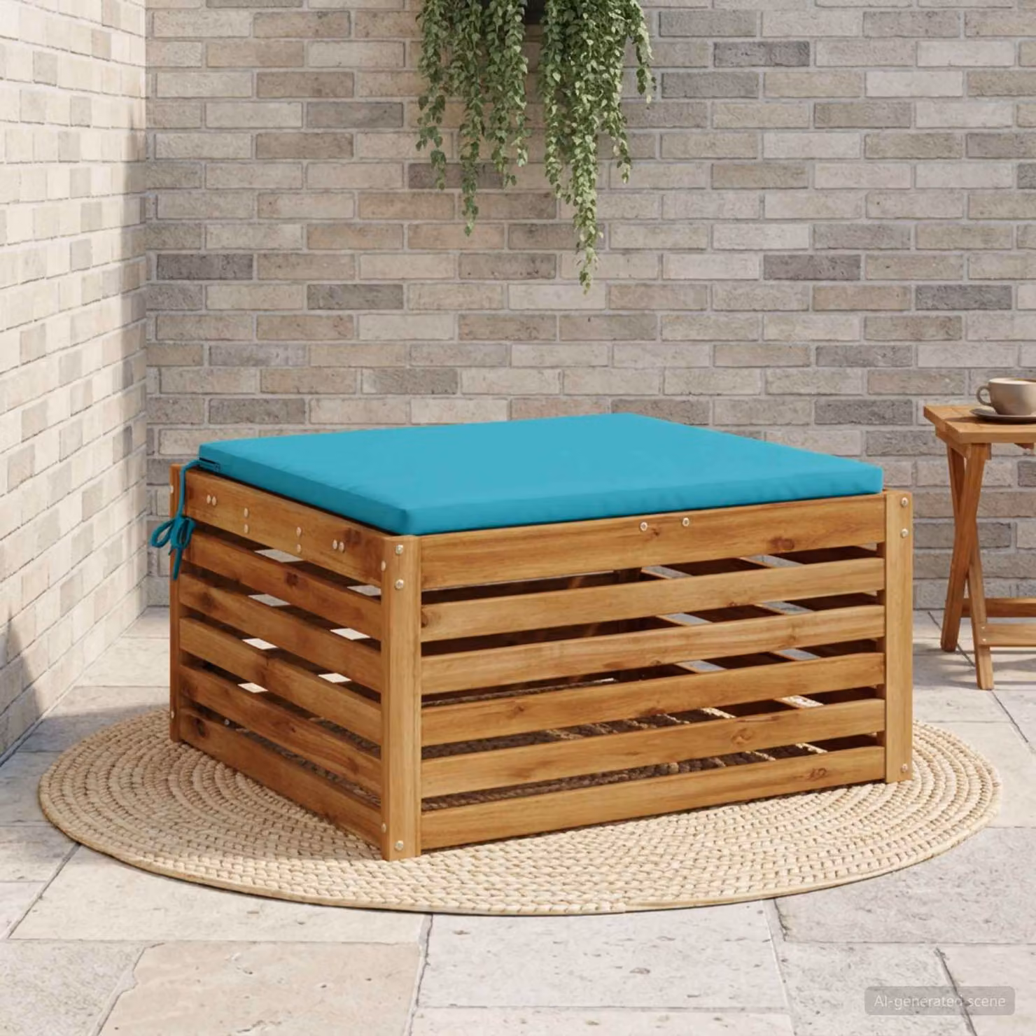 Cuscino per sedia vidaXL SOEST in poliestere con rivestimento lavabile e resistente ai raggi UV, Turchese