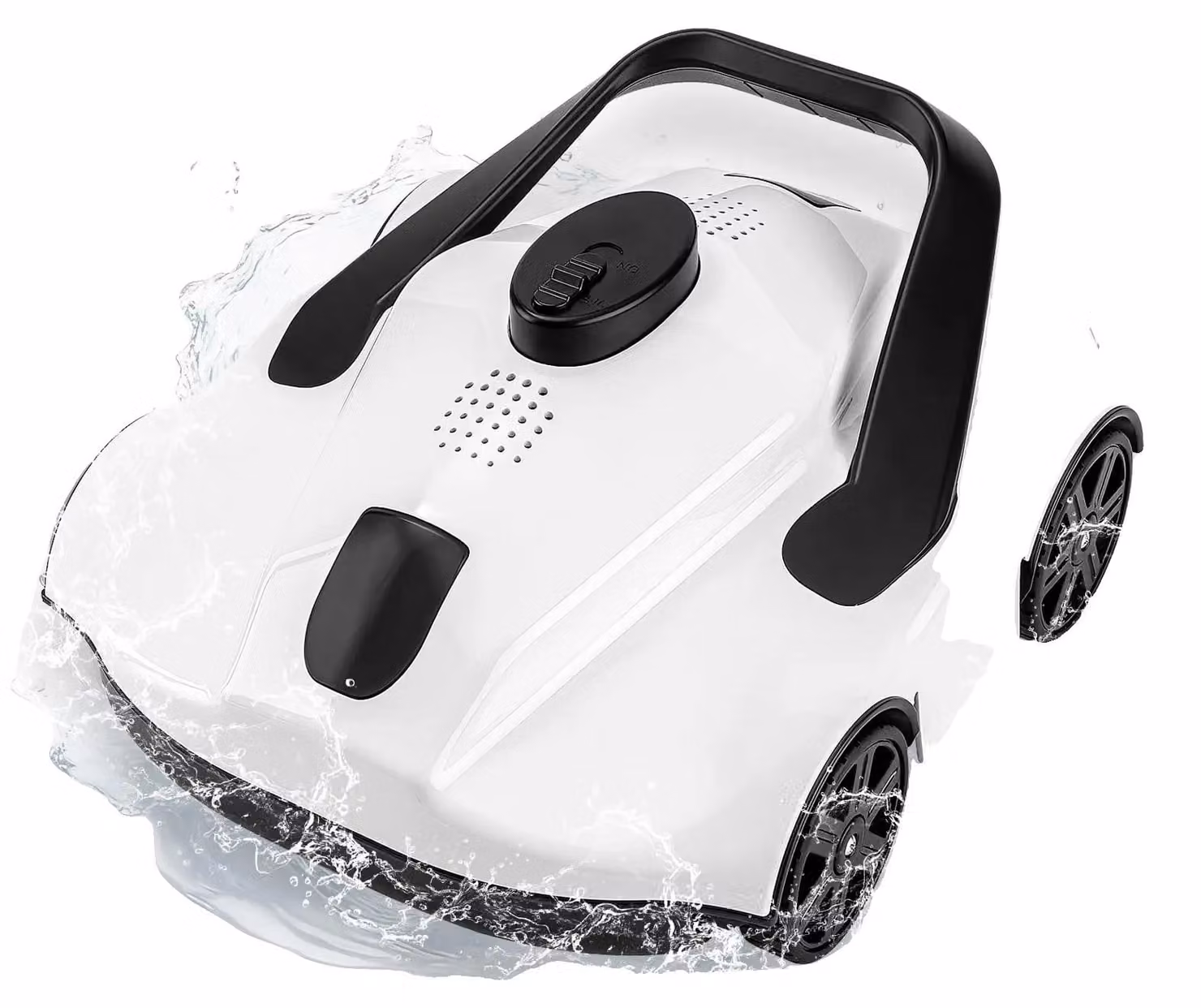 Robot pulitore per piscine, batteria da 5200 mAh, autonomia di 130 minuti, tempo di ricarica di 2,5 ore, velocità di pulizia di 56 piedi al minuto, stazione di ricarica automatica