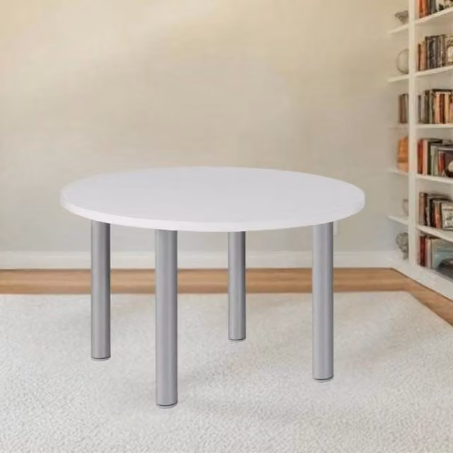 Tavolo rotondo Manila Veriaffari bianco moderno L: 90 cm, P: 90 cm, H: 76 cm – 1
