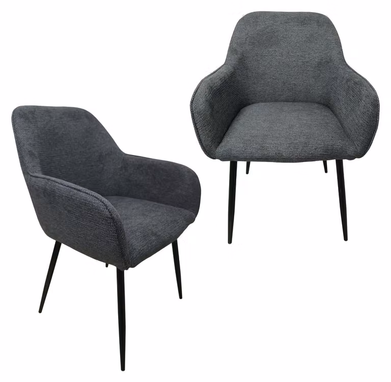 Sedia Albany Waffle grigia, set da 2